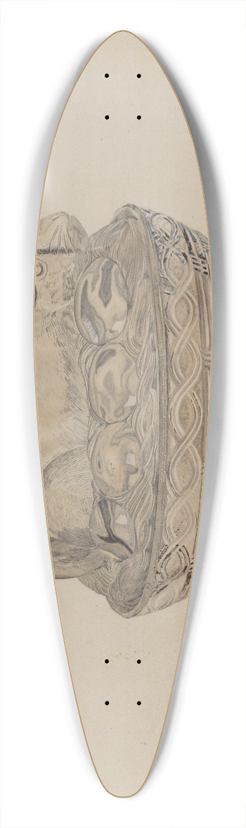 George Yanosko - Covered Rabbit Dish 39.3 inch art pintail longboard deck