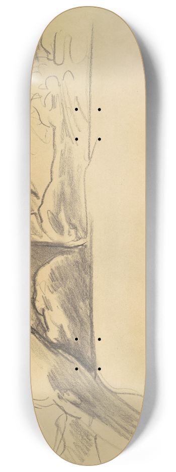 John Singer Sargent - Study for Hell 8.25 inch art skate deck