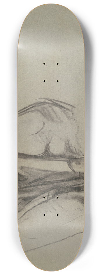 John Singer Sargent - Study of Adam for the Fifteen Mysteries of the Rosary 8.25 inch art skate deck