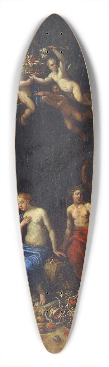 Gerard de Lairesse - Bacchus and Pomone 39.3 inch art pintail longboard deck