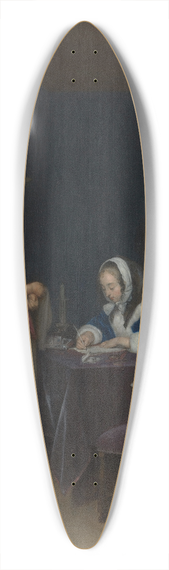 Gerard ter Borch - Curiosity 39.3 inch art pintail longboard deck