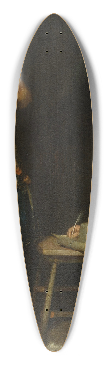 Gerard ter Borch - Officer writing a letter 39.3 inch art pintail longboard deck