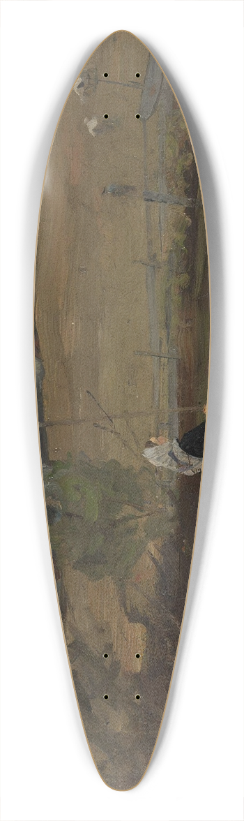 Gerhard Munthe - At the Well 39.3 inch art pintail longboard deck