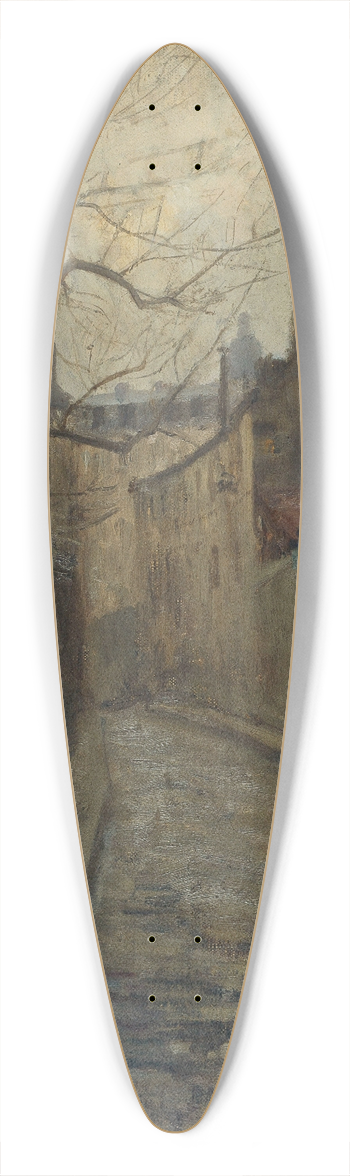 Germain Eugne Bonneton - La rue Rataud 39.3 inch art pintail longboard deck