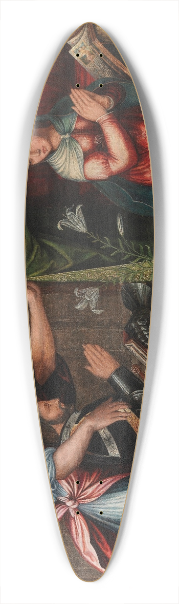 German School - The Annunciation with a kneeling donor 39.3 inch art pintail longboard deck