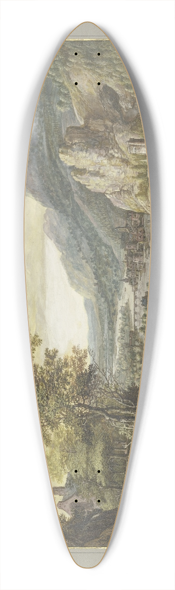 Gerrit Battem - Flat landscape 39.3 inch art pintail longboard deck