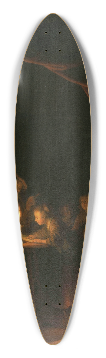 Gerrit Dou - The Night School 39.3 inch art pintail longboard deck