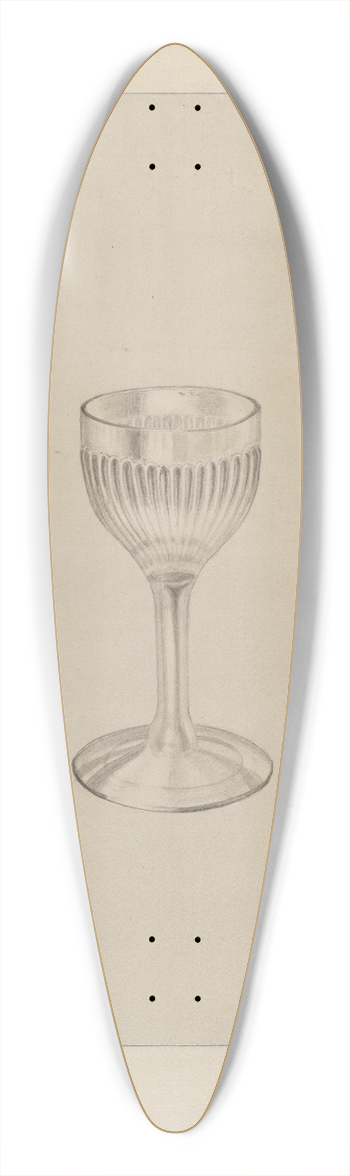 Gertrude Lemberg - Wine Glass 39.3 inch art pintail longboard deck