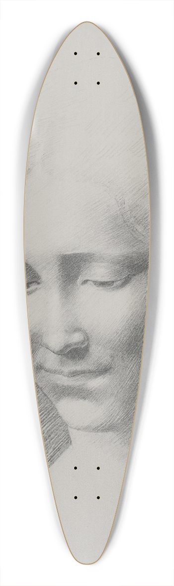G.F. Clement - Kvindehoved 39.3 inch art pintail longboard deck