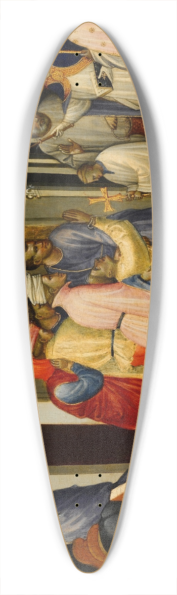 Gherardo Starnina - Saint Hugh of Lincoln Exorcises a Man Possessed by the Devil 39.3 inch art pintail longboard deck