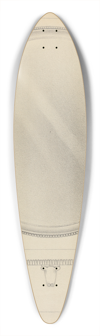 Giacinto Capelli - Silver Tray 39.3 inch art pintail longboard deck