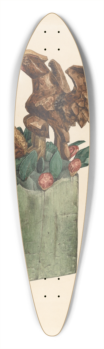 Giacinto Capelli - Squirrel and Eagle 39.3 inch art pintail longboard deck