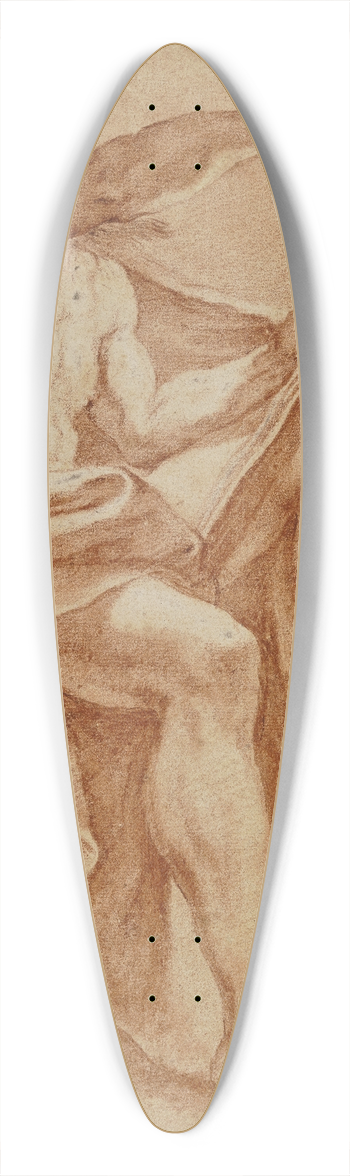 Giacomo Cavedone - Sitzender Prophet mit Buch im Kerzenschein nach rechts deutend 39.3 inch art pintail longboard deck
