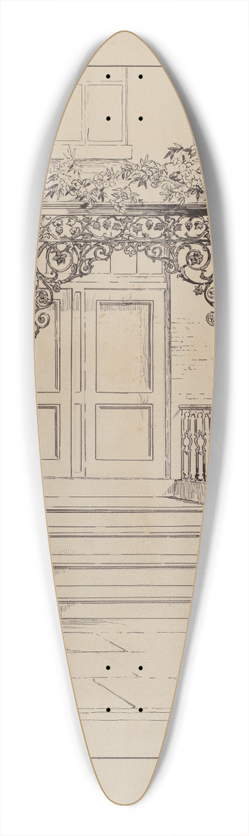 Gilbert Sackerman - Cast Iron Porch 39.3 inch art pintail longboard deck