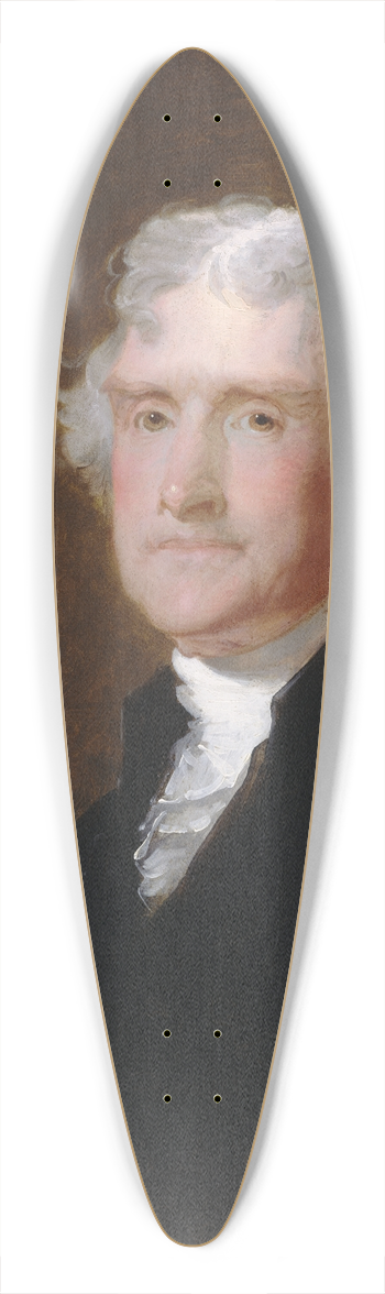 Gilbert Stuart - Thomas Jefferson 39.3 inch art pintail longboard deck