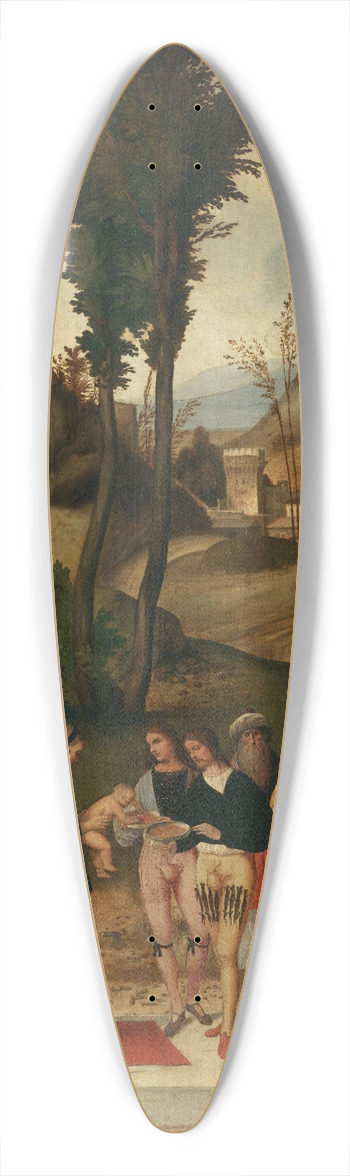 Giorgione - Moses undergoing Trial by Fire 39.3 inch art pintail longboard deck