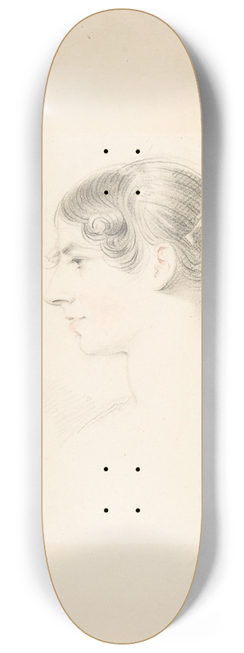 John Smart - Portrait of Isabella Benson 8.25 inch art skate deck
