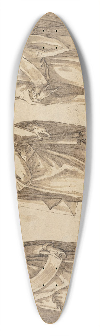 Giovanni Battista Trotti - Tre profeter 39.3 inch art pintail longboard deck