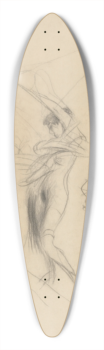 Giovanni Boldini - Study of Dancing Nudes 39.3 inch art pintail longboard deck