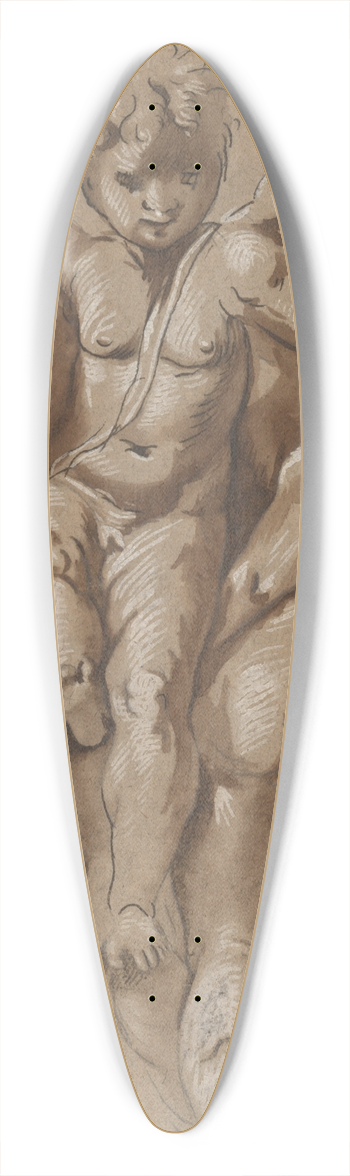 Giovanni Pietro Possenti - Two Putti Carrying a Third Putti 39.3 inch art pintail longboard deck