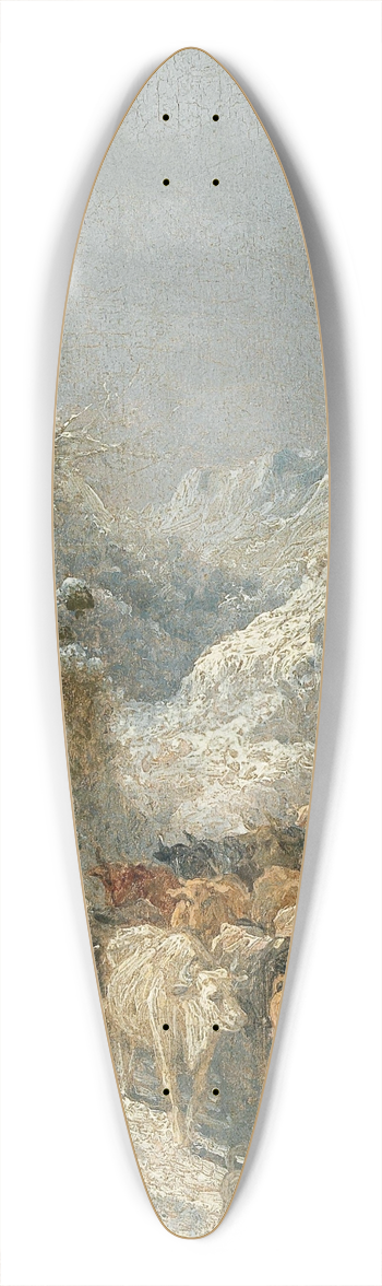 Girolamo Gianni - Hirte mit Rinderherde 39.3 inch art pintail longboard deck