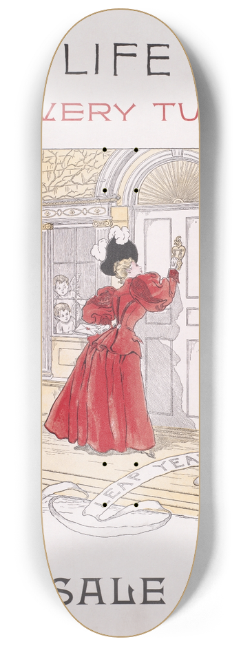 A. D. Blashfield - Life, out every Tuesday 8.25 inch art skate deck