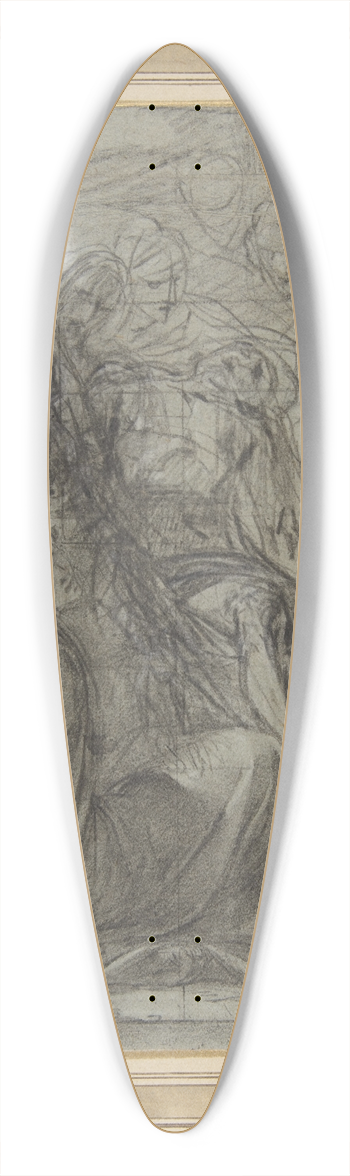 Giulio Cesare Procaccini - Study for the Piet 39.3 inch art pintail longboard deck