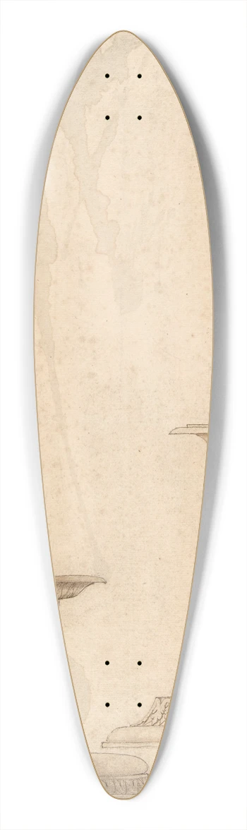 Giulio Romano - Design for Two Candlesticks with decorated Bases 39.3 inch art pintail longboard deck
