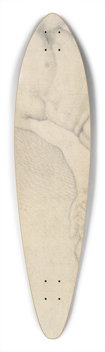 Giuseppe Bossi - Reclining MaleNude 39.3 inch art pintail longboard deck