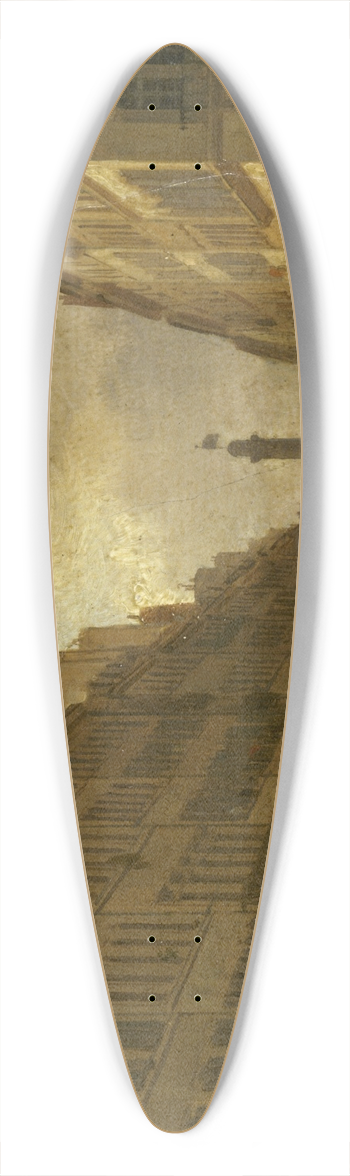 Giuseppe Canella - La rue de la Paix 39.3 inch art pintail longboard deck