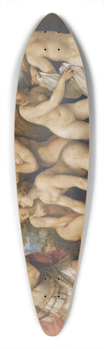 Giuseppe Cesari - Diana and Actaeon 39.3 inch art pintail longboard deck