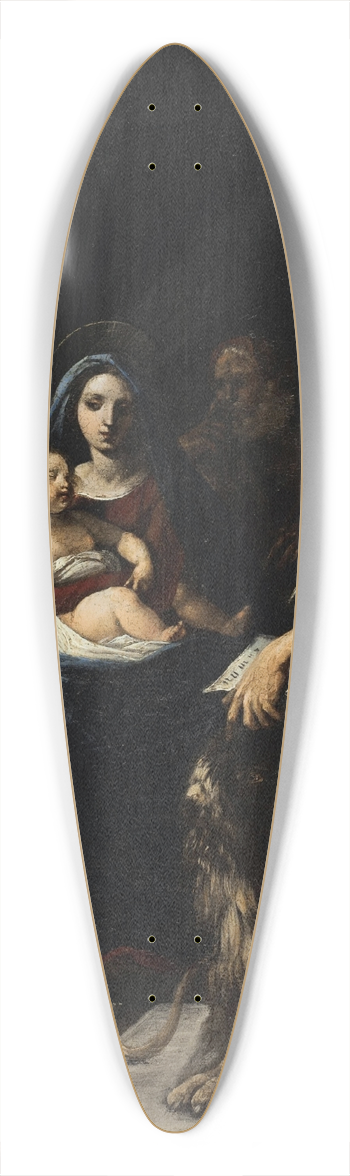 Giuseppe Cesari - Huile sur cuivre 39.3 inch art pintail longboard deck