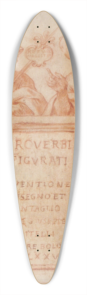 Giuseppe Maria Mitelli - Allegorical Figures of Experience and Time 39.3 inch art pintail longboard deck
