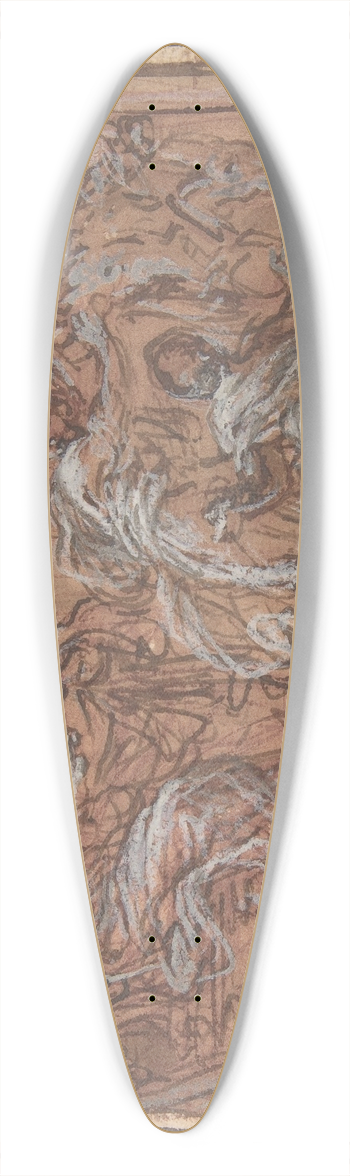 Giuseppe Passeri - The Judgment of Solomon 39.3 inch art pintail longboard deck