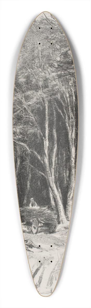 Godfred Christensen - Skovhugst 39.3 inch art pintail longboard deck