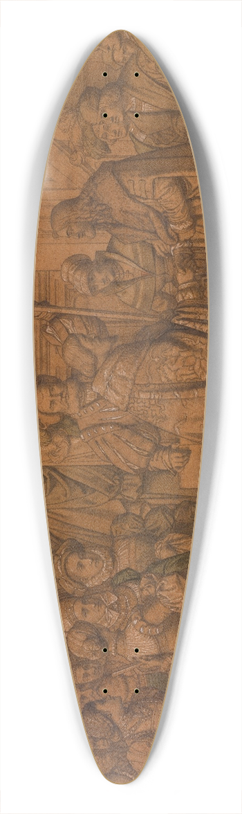 Godfried Guffens - Alderman Gerard van de Werve Receives Albrecht Drer 39.3 inch art pintail longboard deck