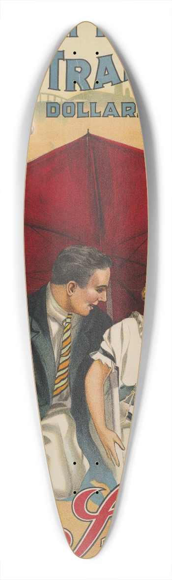 Goes Litho. Co. - At the transfer corner 39.3 inch art pintail longboard deck