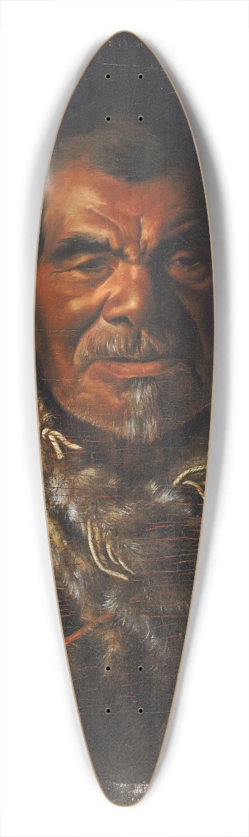 Grace Carpenter Hudson - Captain John (Ab-ba-ba-pomo) 39.3 inch art pintail longboard deck