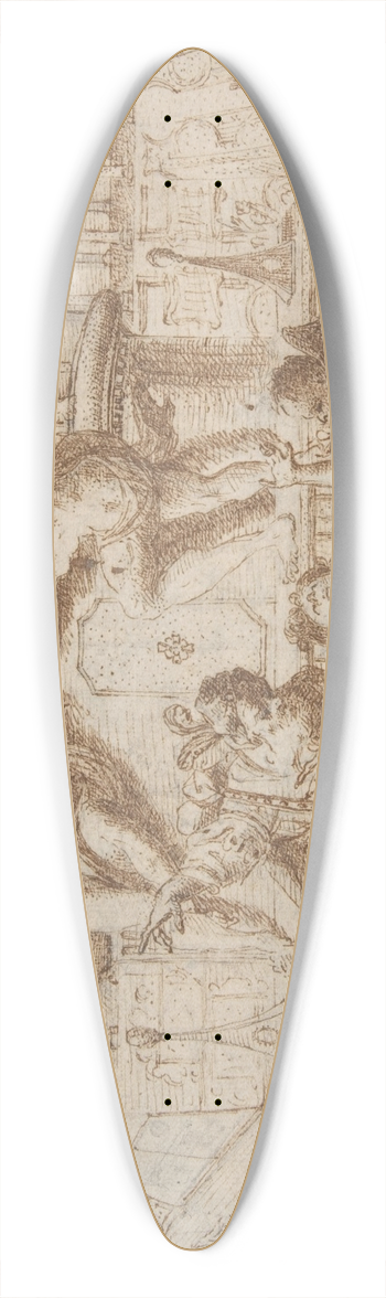 Gregorio de' Ferrari - Susanna and the Elders 39.3 inch art pintail longboard deck