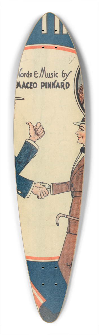 Grim Natwick - Those draftin blues 39.3 inch art pintail longboard deck