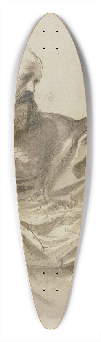 Guercino - Brtiger sitzender Prophet, auf einer Tafel lesend, Kniestck nach rechts 39.3 inch art pintail longboard deck