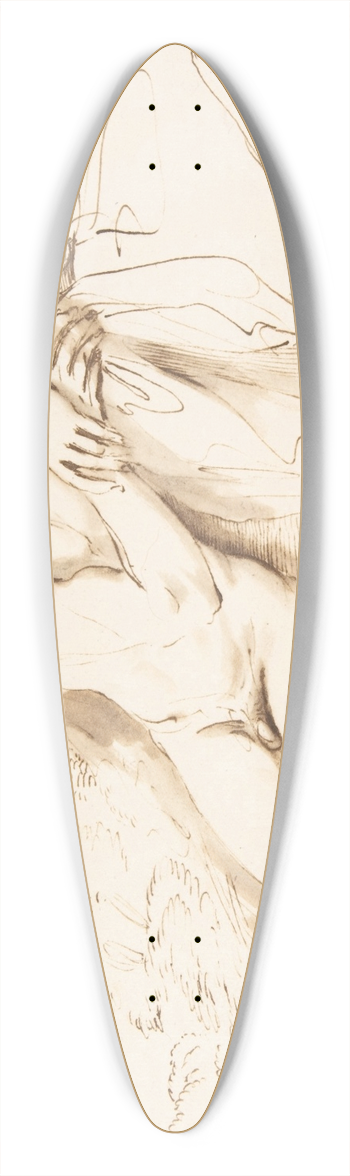 Guercino - Endymion Sleeping 39.3 inch art pintail longboard deck