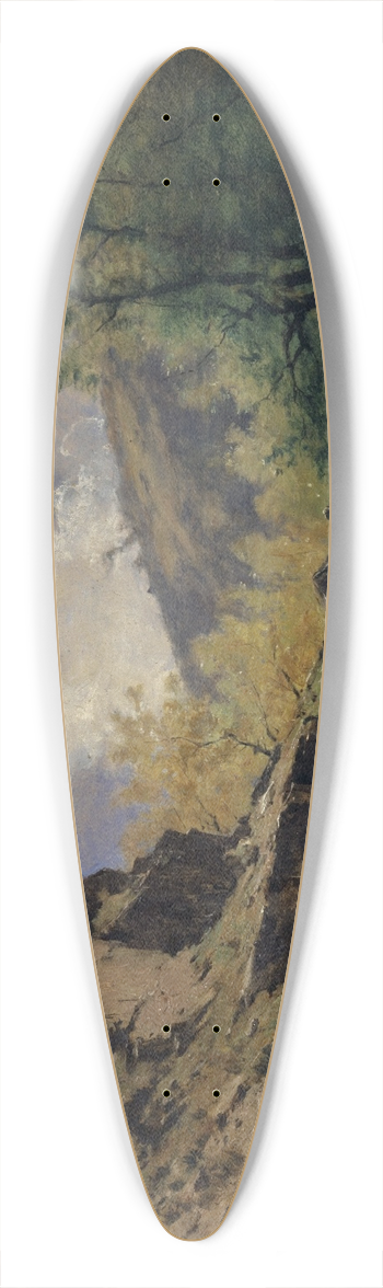 Gustave Castan - Rocky Landscape 39.3 inch art pintail longboard deck