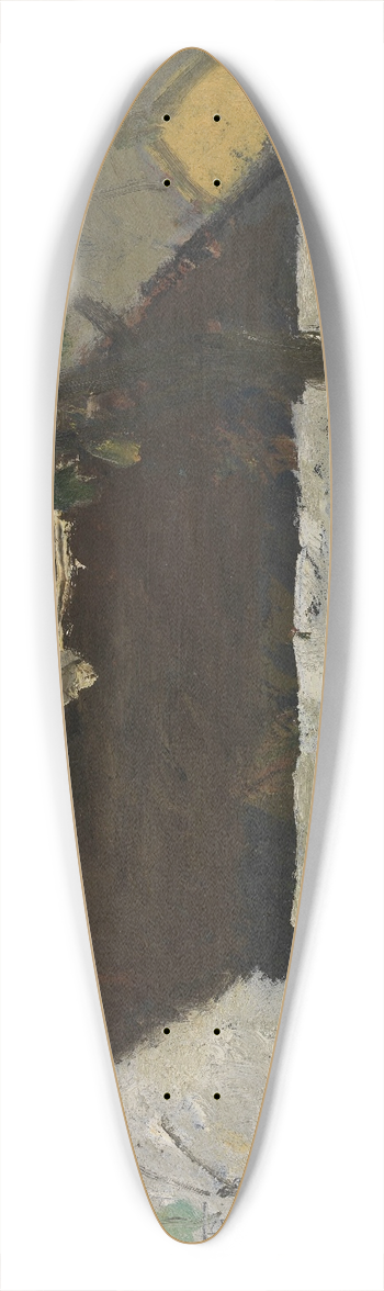 Gustave De Smet - White Farm 39.3 inch art pintail longboard deck