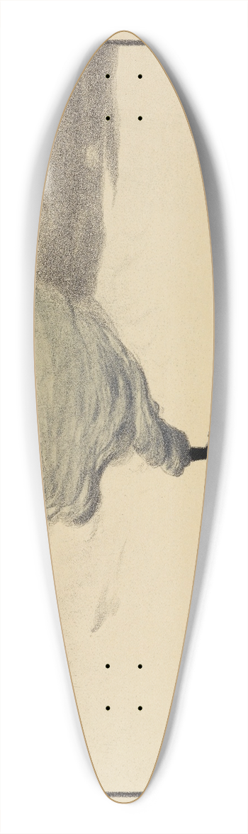 Gustav Kampmann - Eisenbahn am Abend 39.3 inch art pintail longboard deck