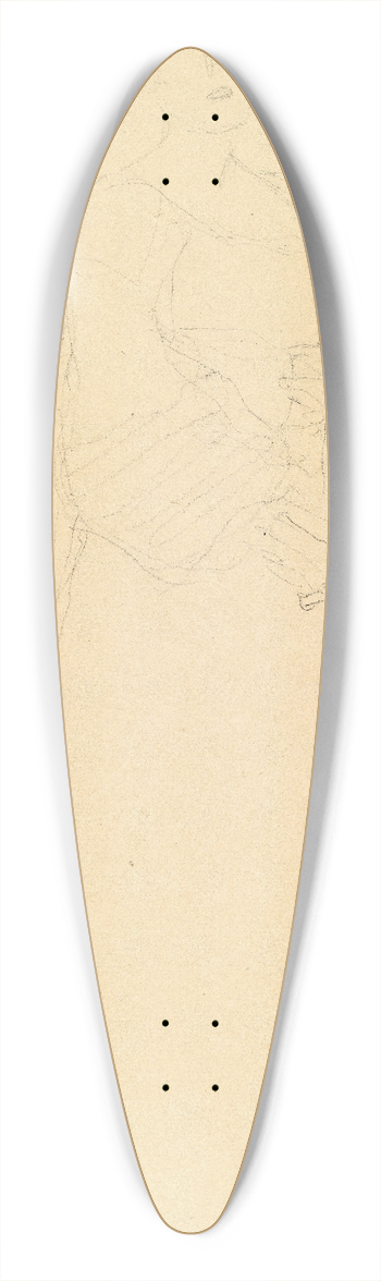 Gustav Klimt - Stehende Dame nach rechts 39.3 inch art pintail longboard deck