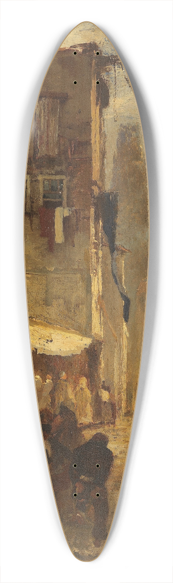 Gustav Schnleber - Belebter Stadtwinkel 39.3 inch art pintail longboard deck