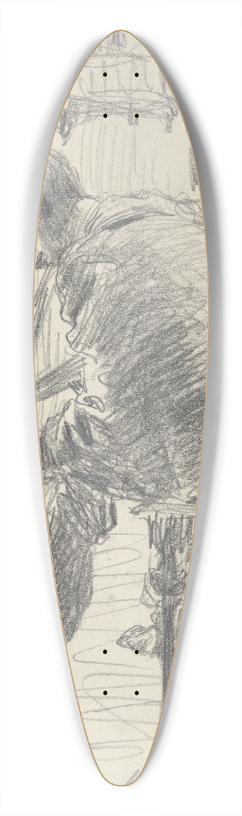 Gustav Schraegle - Guitar player 39.3 inch art pintail longboard deck