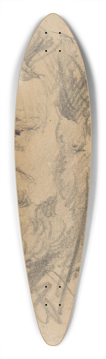 Gustav Wentzel - Bearded Man 39.3 inch art pintail longboard deck