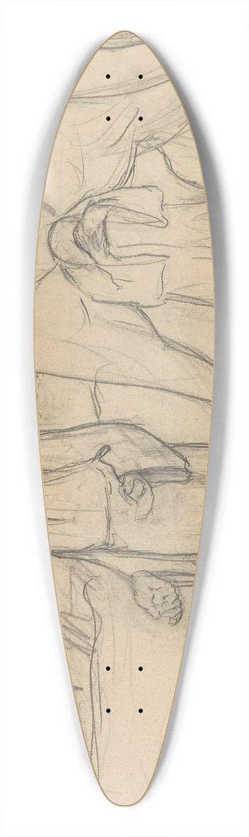 Gustav Wentzel - Religious Scene 39.3 inch art pintail longboard deck